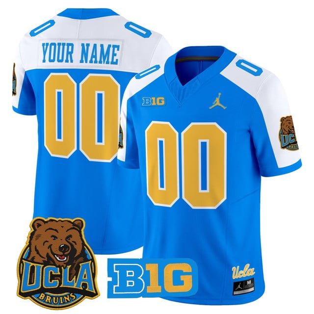 Custom Blue Alternate Jersey UCLA Bruins 2025 Vapor Limited All Stitched
