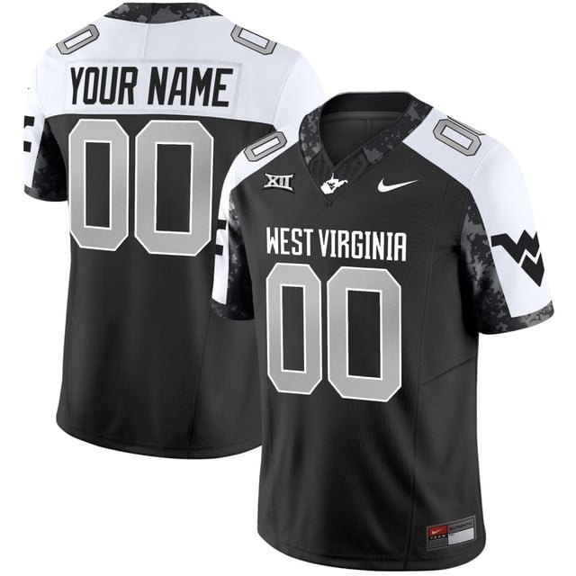 Custom Alternate Jersey West Virginia Mountaineers 2025 Coal Rush Vapor Limited All Stitched