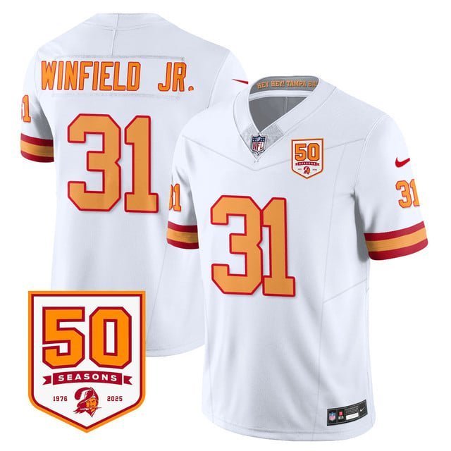 Antoine Winfield Jr. - 31 White Jersey Tampa Bay Buccaneers '76 Vapor All Stitched