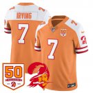Bucky Irving - 7 Creamsicle Alternate Jersey Tampa Bay Buccaneers '76 Vapor All Stitched