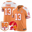 Mike Evans - 13 Creamsicle Alternate Jersey Tampa Bay Buccaneers '76 Vapor All Stitched