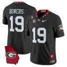 Brock Bowers Black Jersey Georgia Bulldogs 2025 Georgia Map & Vince Dooley All Stitched