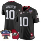 Fran Tarkenton Jersey #10 Georgia Bulldogs 2025 Sugar Bowl Patch Vapor Black