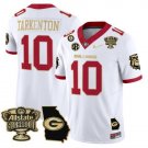 Fran Tarkenton Jersey #10 Georgia Bulldogs 2025 Sugar Bowl Patch Vapor White Gold Trim