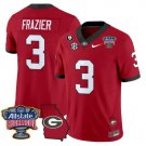 Nate Frazier Jersey #3 Georgia Bulldogs 2025 Sugar Bowl Patch Vapor Red