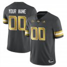 Custom Georgia Tech Jersey Football 2025 Vapor Limited Stitched Dark Gray