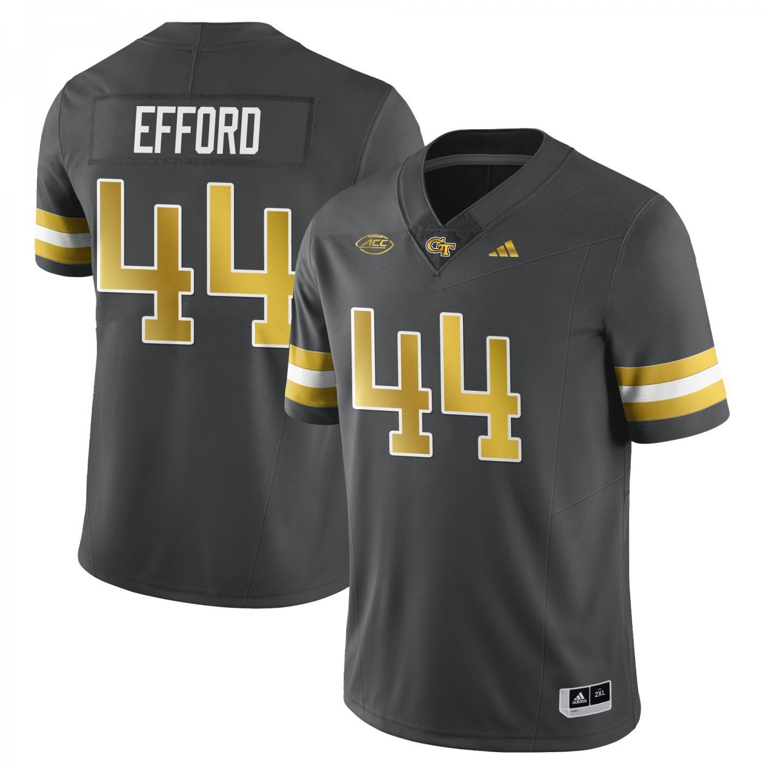 Kyle&acirc;�&macr; Efford Jersey #44 Georgia Tech Football 2025 Limited Stitched Dark Gray