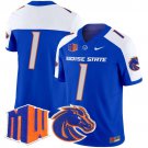 #1 Team Royal Alternate Jersey Boise State Broncos 2025 Vapor Limited All Stitched