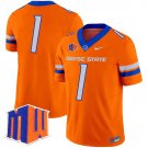 #1 Team Orange Jersey Boise State Broncos 2025 Vapor Limited All Stitched
