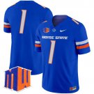 #1 Team Royal Jersey Boise State Broncos 2025 Vapor Limited All Stitched