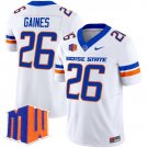 Sire Gaines White Jersey Boise State Broncos 2025 Vapor Limited All Stitched
