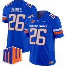 Sire Gaines Royal Jersey Boise State Broncos 2025 Vapor Limited All Stitched