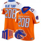 Blue Turf 208 Orange Alternate Jersey Boise State Broncos 2025 Vapor Limited All Stitched