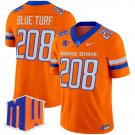 Blue Turf 208 Orange Jersey Boise State Broncos 2025 Vapor Limited All Stitched