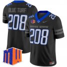 Blue Turf 208 Black Jersey Boise State Broncos 2025 Vapor Limited All Stitched