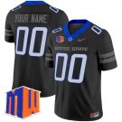 Custom Black Jersey Boise State Broncos 2025 Vapor Limited All Stitched
