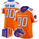 Custom Orange Alternate Jersey Boise State Broncos 2025 Vapor Limited All Stitched