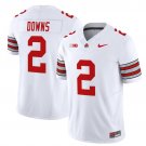 Caleb Downs White Jersey Ohio State Buckeyes Heritage Stripe 2025 2026 All Stitched