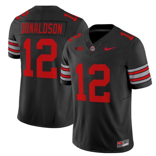 CJ Donaldson Black Jersey Ohio State Buckeyes Heritage Stripe 2025 2026 All Stitched