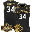 Charles Barkley Jersey #34 Auburn Tigers 2025 Final Four Patch Black Gold