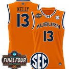 Johni Broome Jersey #4 Auburn Tigers 2025 Final Four Patch Stitched Orange