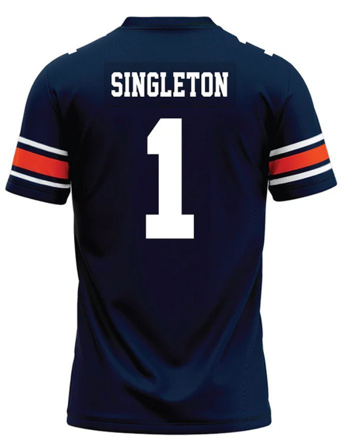Eric Singleton Auburn Jersey #1 Navy Premium NCAA Football 2025 Stitched