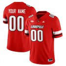 Custom Louisville Jersey Name, Number Football 2025 Vapor Limited Stitched Red