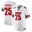 Cardinals Jersey #25 Louisville Football 2025 Vapor Limited Stitched White