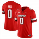 Chris Bell Jersey #0 Louisville Football 2025 Vapor Limited Stitched Red