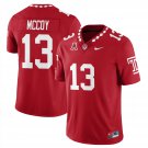 Gevani McCoy Jersey #13 Temple Football 2025 Vapor Limited Stitched Red