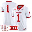 #1Team White Jersey Houston Cougars 2025 Vapor Limited All Stitched