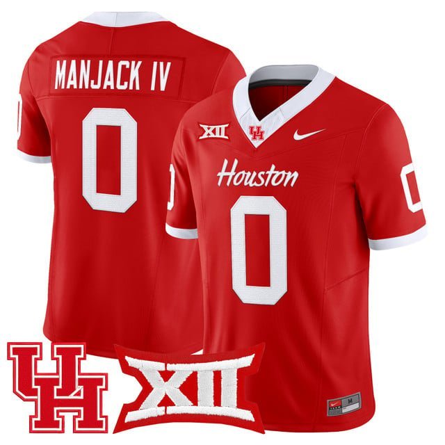 Manjack IV Red Jersey Houston Cougars 2025 Vapor Limited All Stitched