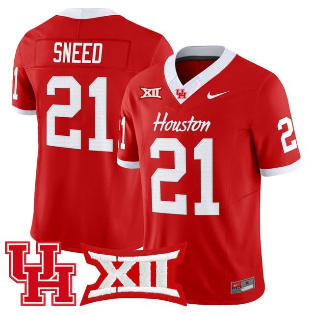 Stacy Sneed Red Jersey Houston Cougars 2025 Vapor Limited All Stitched