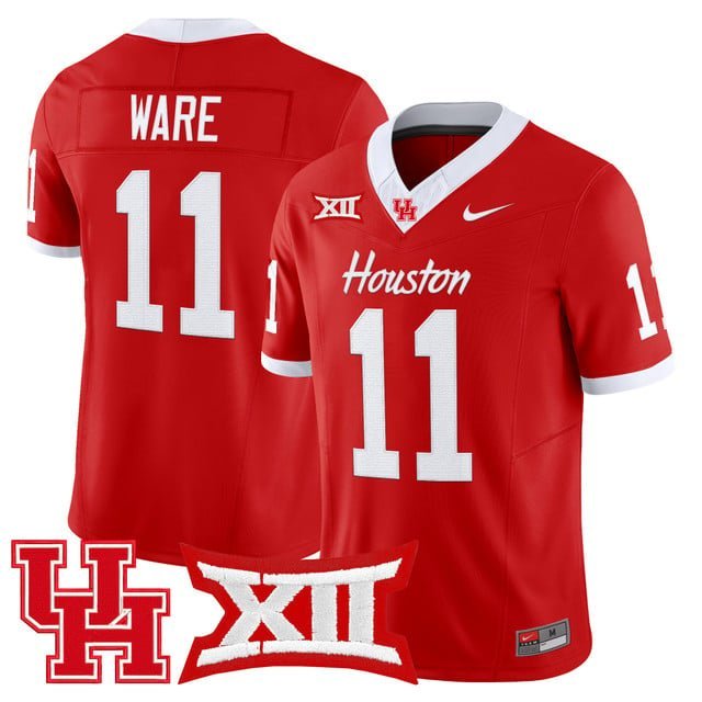 Andre Ware Red Jersey Houston Cougars 2025 Vapor Limited All Stitched