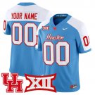 Custom Blue Alternate Jersey Houston Cougars 2025 Vapor Limited All Stitched
