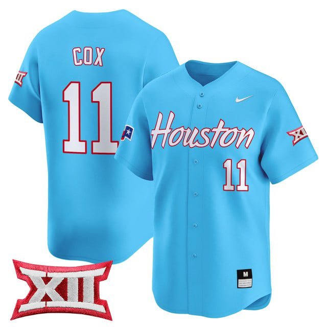 Tyler Cox Jersey Baseball Houston Cougar 2025 Vapor Premier Limited All Stitched
