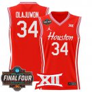 Hakeem Olajuwon Red Jersey Houston Cougars 2025 Final Four Patch Basketball All Stitched