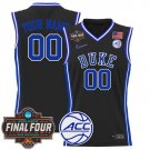 Custom Black Jersey Basketball Duke Blue Devils 2025 Final Four Patch All Stitched
