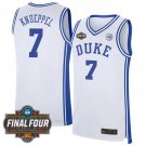 KNUEPPEL - 7 White Jersey Basketball Duke Blue Devils 24/25 Final Four Patch