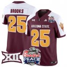DeCarlos Brooks Jersey #25 Arizona State Sun Devils 2025 Peach Bowl Maroon Alternate