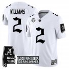 Ryan Williams Jersey #2 Alabama Crimson Gothic Bama Blood Edition Stitched White