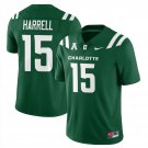 Conner Harrell Jersey #15 Charlotte 49ers Football 2025 Limited Stitched Green