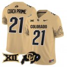 Coach Prime Jersey #21 Colorado Buffaloes 2025 Limited V2 Stitched Gold