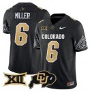 Drelon Miller Jersey #6 Colorado Buffaloes 2025 Limited V2 Stitched Black