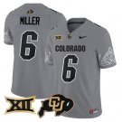 Drelon Miller Jersey #6 Colorado Buffaloes 2025 Limited V2 Stitched Gray