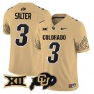 Kaidon Salter Jersey #3 Colorado Buffaloes 2025 Limited V2 Stitched Gold