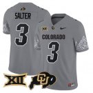 Kaidon Salter Jersey #3 Colorado Buffaloes 2025 Limited V2 Stitched Gray