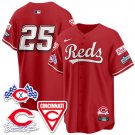 #25 Red Jersey Cincinnati Reds 2025 Speedway V2 All Stitched