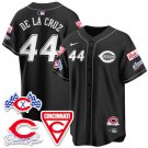 Elly De La Cruz - 44 Black Jersey Cincinnati Reds 2025 Speedway V2 All Stitched