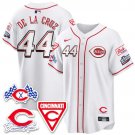 Elly De La Cruz - 44 White Jersey Cincinnati Reds 2025 Speedway V2 All Stitched